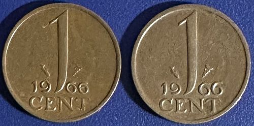 Netherlands - 1966 - 1 Cent [#3] [both large and small dates]