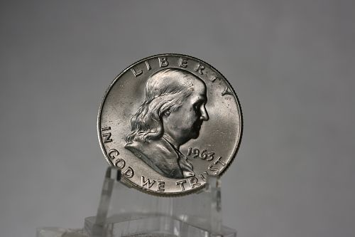 1963 D  Franklin Half Dollar Uncirculated FBL Full Bell Lines