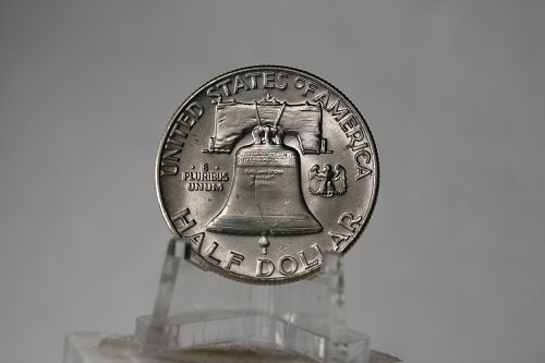 1963 D  Franklin Half Dollar Uncirculated FBL Full Bell Lines