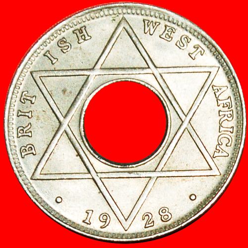 Ⰺ GREAT BRITAIN: BRITISH WEST AFRICA ★ 1/10 PENNY 1928! UNC! GEORGE V (1911-1936)