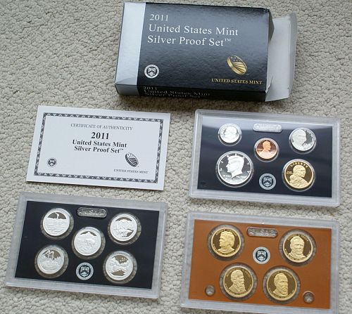 2011 US MINT SILVER PROOF SET COMPLETE 14 COINS