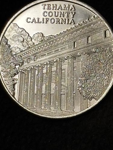 2006 150 YR ANNIV.TEHAMA COUNTY CALIFORNIA ONE TROY OUNCE SILVER ROUND  .999 FINE