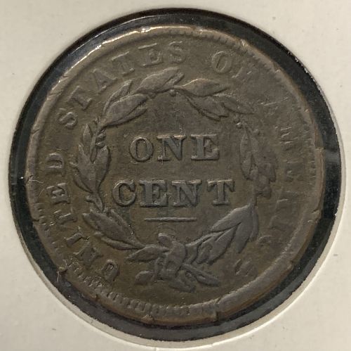 1839 CORONET LIBERTY HEAD LARGE CENT; HEAD OF 1838 VF 35 DINGS ON REV RIM BIN 80.00