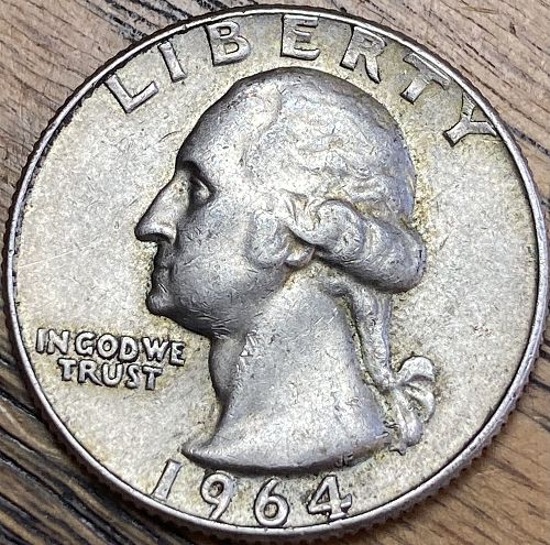1964D Washington quarter In EXTREMELY FINE condition