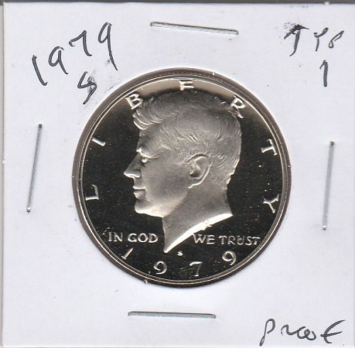 1979  S  PROOF   KENNEDY HALF  DOLLAR  -  TYPE 1