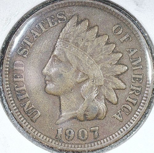 1907 P Indian Head Cent VF