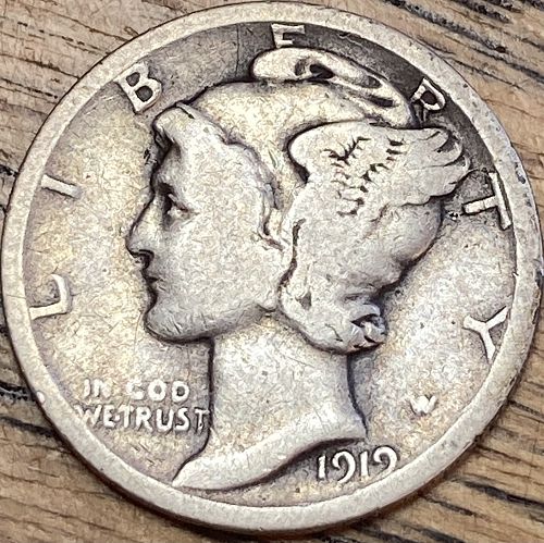 1919 mercury dime in  GOOD condition