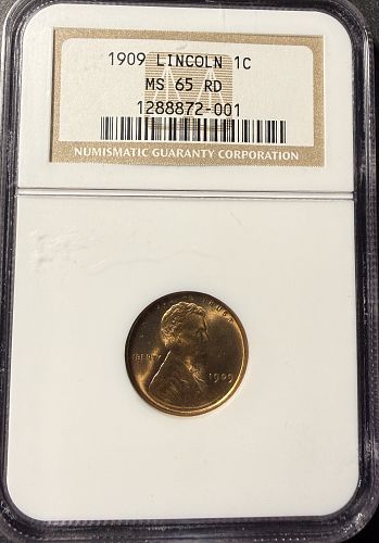 1909 Lincoln Wheat Cent, MS65RD NGC, (15370)