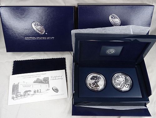 2013-W American Silver Eagle West Point 2 Coin Set Enhanced Reverse Proof