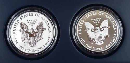 2013-W American Silver Eagle West Point 2 Coin Set Enhanced Reverse Proof