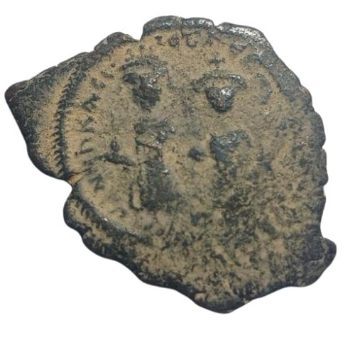 Heraclius and Heraclius Constantine 610-641 AD, AE Follis Constantinople.