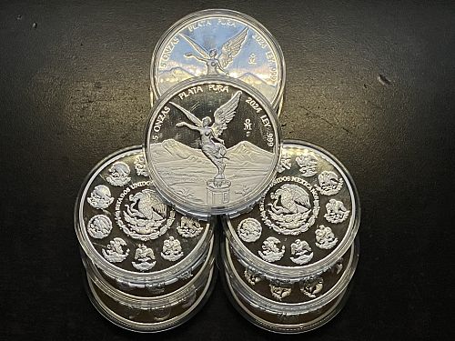 2024 Mexican Libertad 5 oz Silver Proof .999 Onza &ndash; Lot of 6 (30 oz Total)