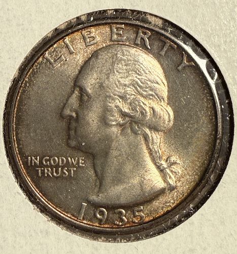 1935-D Washington Quarter, MS60+ (14760)