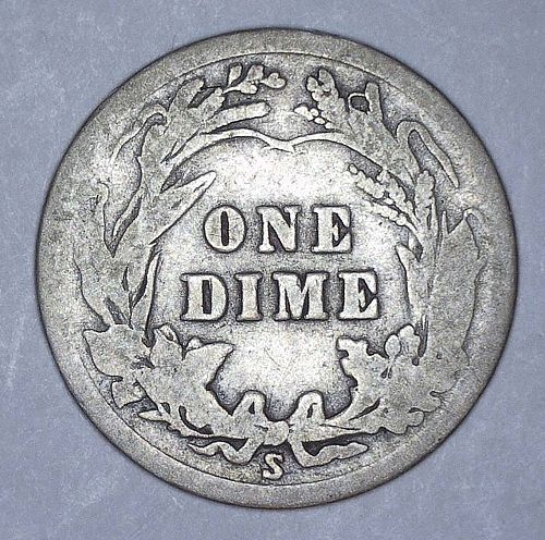 1914 P,D,S Barber Dime 3 Coin Set - 90% Silver