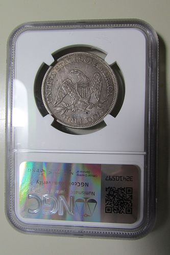 1861-P Seated Liberty Silver Half Dollar  ***GRADED***