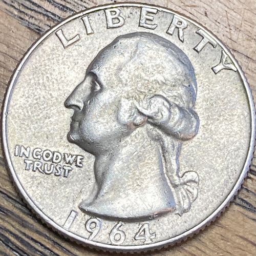 1964D Washington quarter In EXTREMELY FINE condition