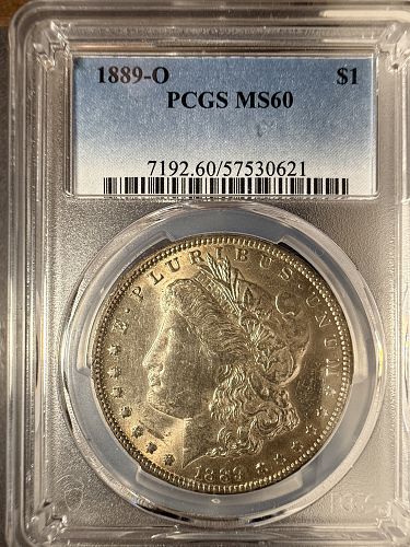 1889-O Morgan Silver Dollar, MS60 PCGS (16592)