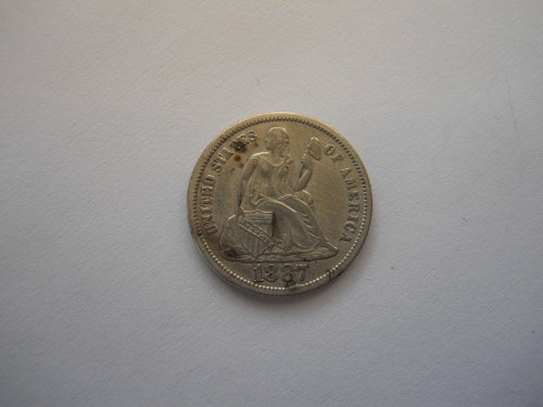 1887 Seated Liberty 10c