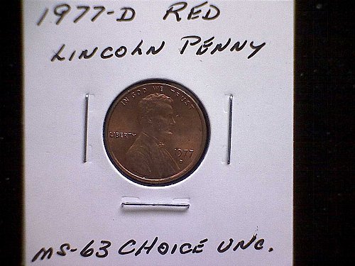 1977 D Lincoln Memorial Penny