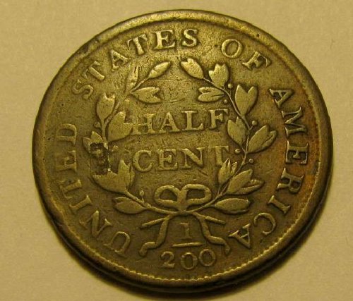 1804 Draped Bust half cent C-1, R-4,Rev.  of 1803 1st