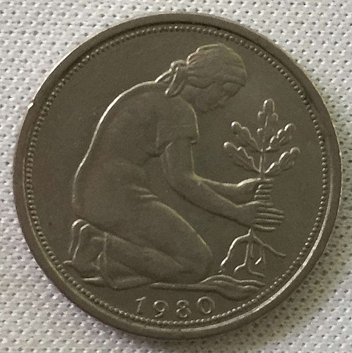 1980 D West Germany/ Bundesrepublik Deutschland 50 Pfennig