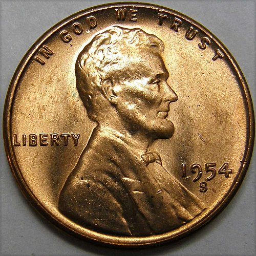 1954 S Lincoln Wheat Cent #2