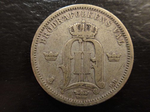 SWEDEN 50 Ores 1899-EB Very Fine-20 60% SILVER 0.0964 ASW KM#740