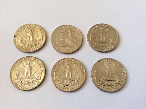 6 Proof Washington Quarters. 69,71,72,73,76,88