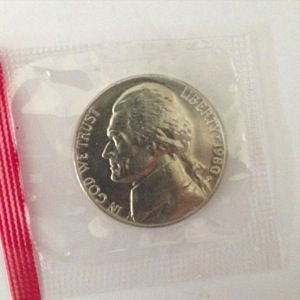 1980 D JEFFERSON NICKEL 5C - BU