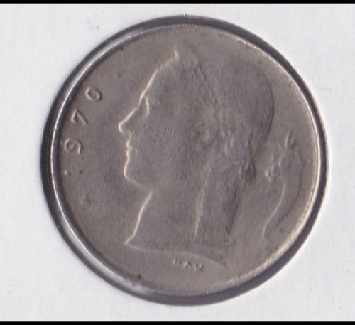Belgium 1970 - 1 Franc Copper-Nickel Coin - Dutch Legend