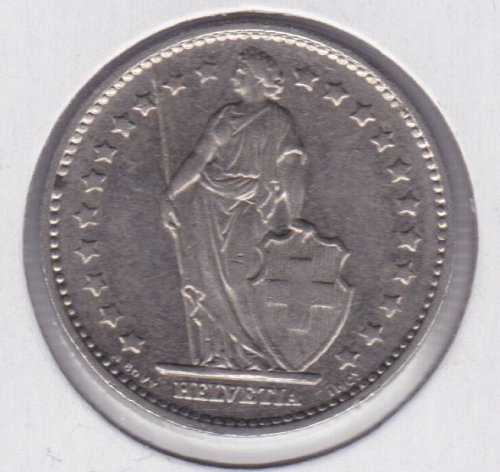 1980 Switzerland 1 Francs - Suisse, Conf&eacute;d&eacute;ration Helv&eacute;tique