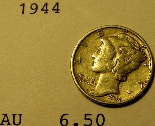 1944 Mercury Dime  choice  +  2 FREE DIMES*A-20