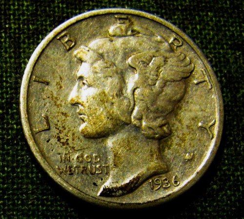 1936 S nMercury Dime  Winner gets 3 more FREE Mercuries!!  A-40