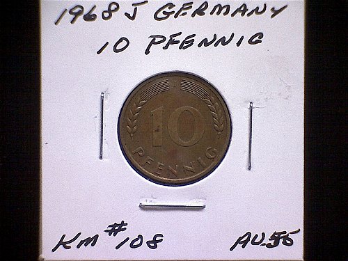 1968 GERMANY TEN PFENNIG