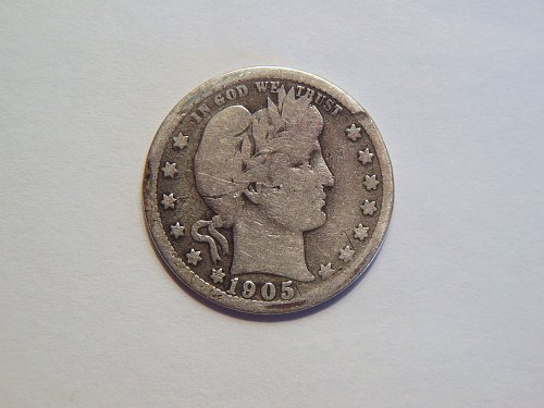 1905-P Silver Barber Quarter