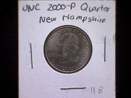 2000P NEW HAMPSHIRE 50 STATES AND TERRITORIES QUARTERS