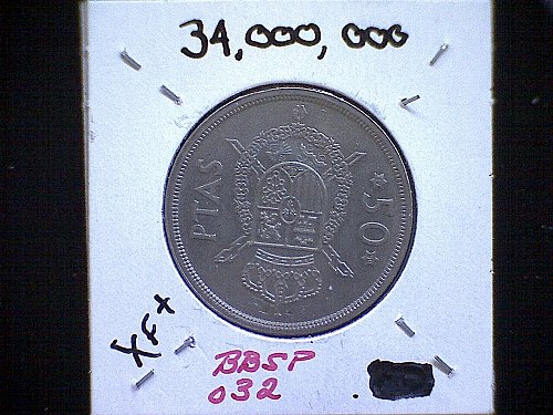 1975 (80) SPAIN FIFTY PESETAS