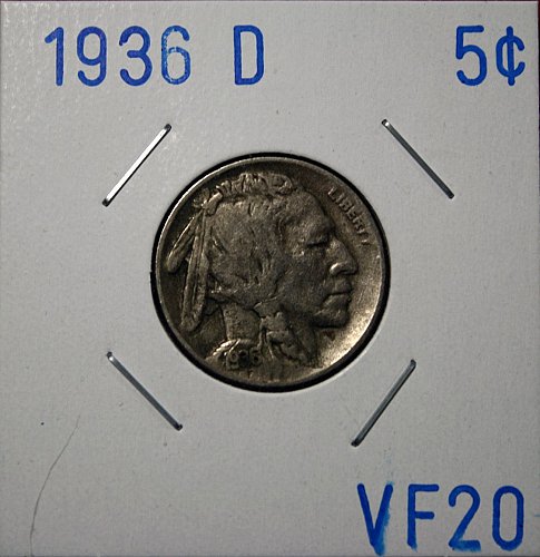 1936 D BUFFALO NICKEL