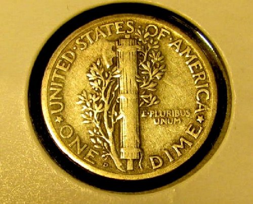 Mercury Dime 1925 D #5623** Best Price!!PLUS 2 -1920's & 3 -1930's FREE Dimes!!!