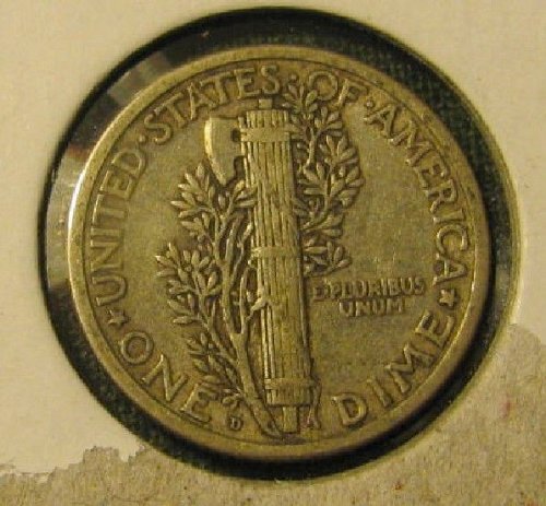 Silver Mercury Dime 1917-D  Nice  A-66** & 3 1930's Dimes FREE/////