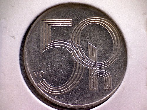 1999-M CZECH REPUBLIC FIFTY HALERU