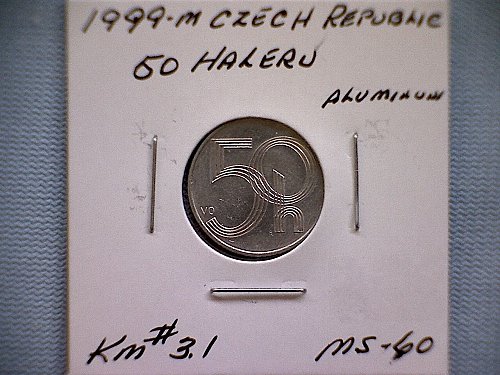 1999-M CZECH REPUBLIC FIFTY HALERU