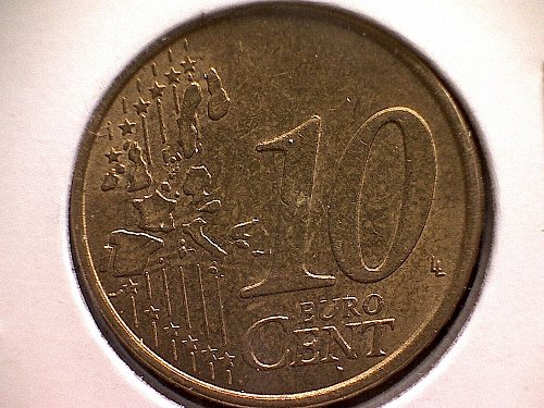 2002R  ITALY TEN EURO CENTS