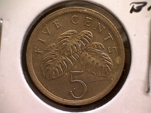 1989 SINGAPORE FIVE CENTS