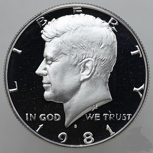 1981 S Kennedy Half Dollar Type 1 Gem Deep Cameo CN-Clad Proof