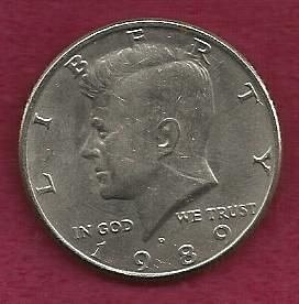 US $ Half Dollar 1989 D - Kennedy Half