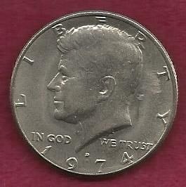 US $ Half Dollar 1974 D - Kennedy Half