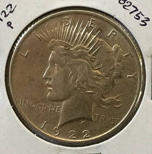 1922 P Peace Dollar