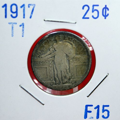 1917 T1 STANDING LIBERTY QUARTER