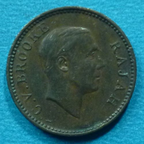 Sarawak British Protectorate 1/2 Half Cent Rajah CV Brooke 1933 H KM# 20